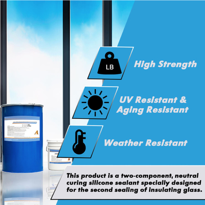 Velocidade de cura ajustável estrutural do vedador Unex-166 do silicone de vidro de secagem rápido da colagem