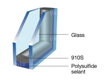 Vedador de borracha butílico de isolamento do vidro 910S do espaçador morno termoplástico butílico da borda